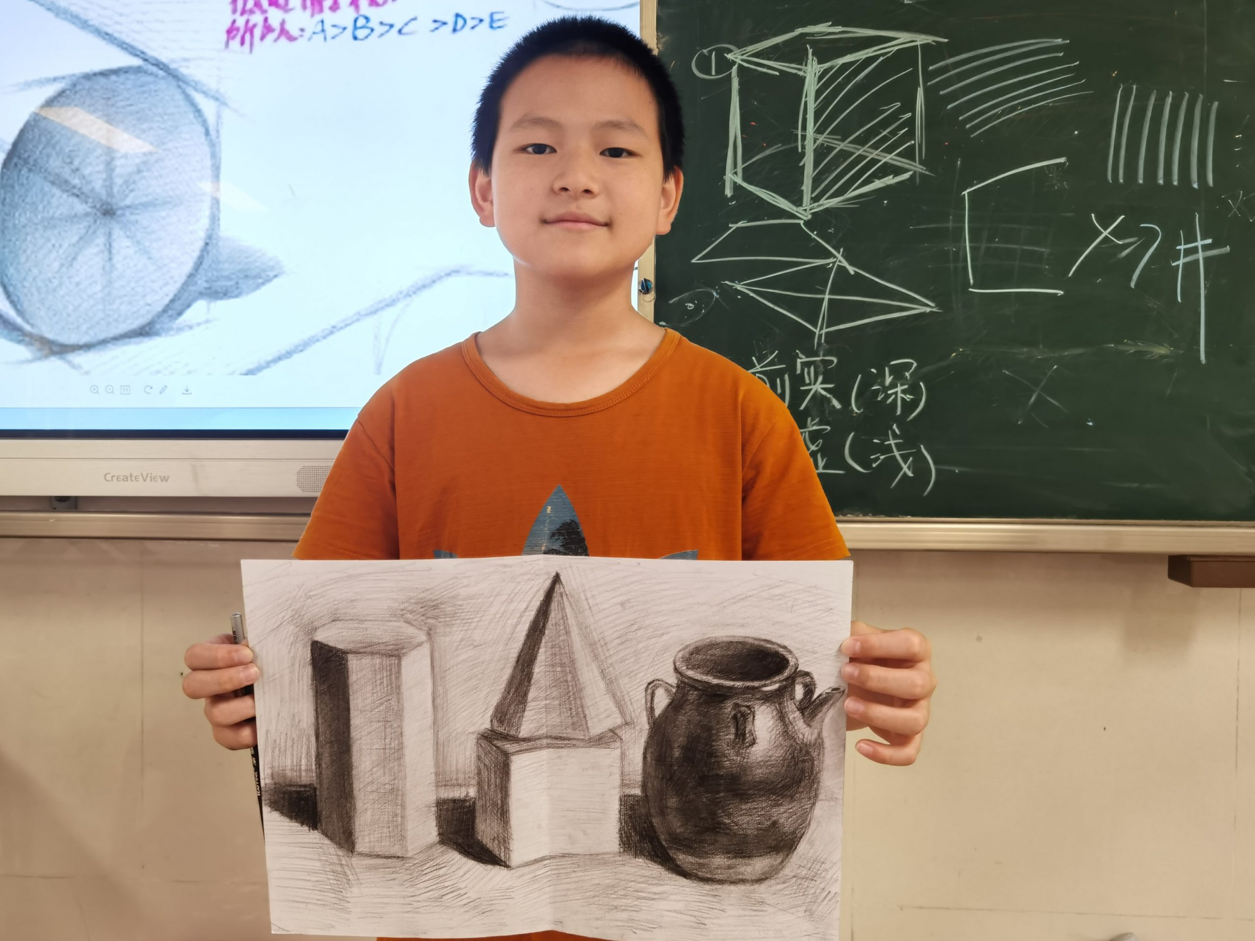 暑期素描班结束